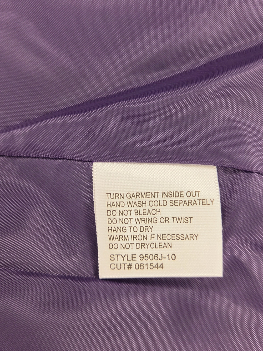 Nancy Bolen City Girl Purple Women's Zip-Front Jacket Size XL - Picture 5 of 9